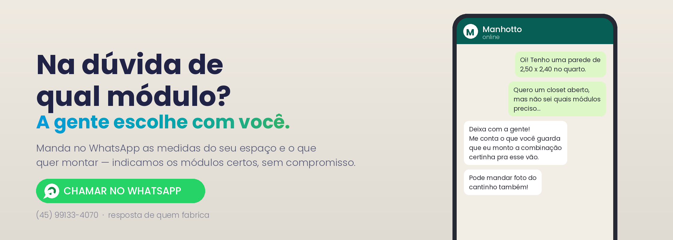 Tire dúvidas no WhatsApp