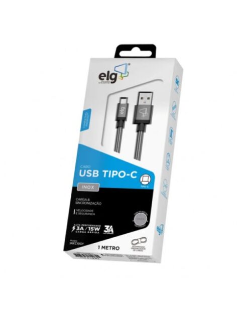Cabo USB-C 1 Metro Inox INXC10GY ELG Inox