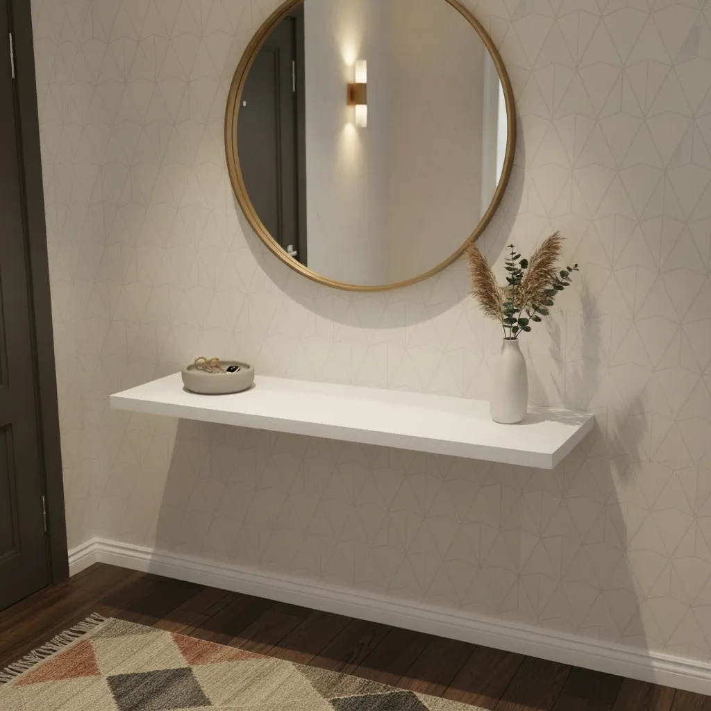 Prateleira de Parede 90x20 MDF Branco com Suporte